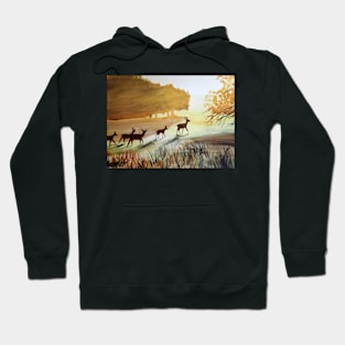 Deer Watercolor Painting Hoodie